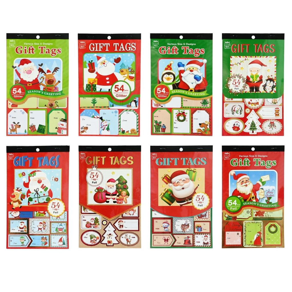 Christmas Gift Tags Foil & Glitter in Book Mega Mix