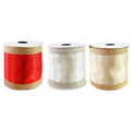 Christmas Ribbon Wide Satin Braided 10cm X 10m Assorted