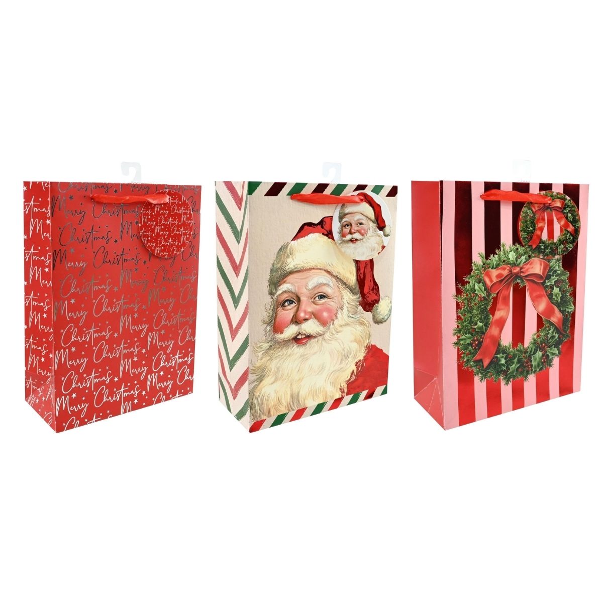 Christmas Gift Bag Medium Traditional Mix Foil Assorted