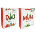 Gift Bag Large Mum Dad Merry Christmas Foil Assorted