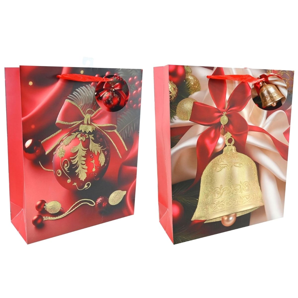 Christmas Gift Bag Large Classic Decoration Glitter Assorted
