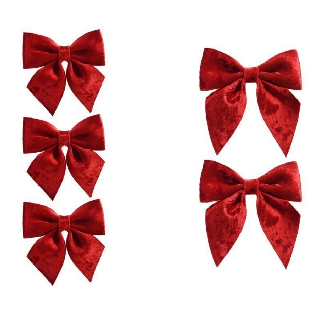 Christmas Velvet Gift Bow 2pk 18cm / 3pk 15cm Assorted