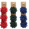 Christmas Gift Bow Glitter 3 Pack Assorted Luxury Colour Mix